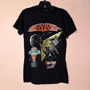Vintage Single Stitch Boston Band Launches Third Stage Tour ‘87 T Shirt Size: S